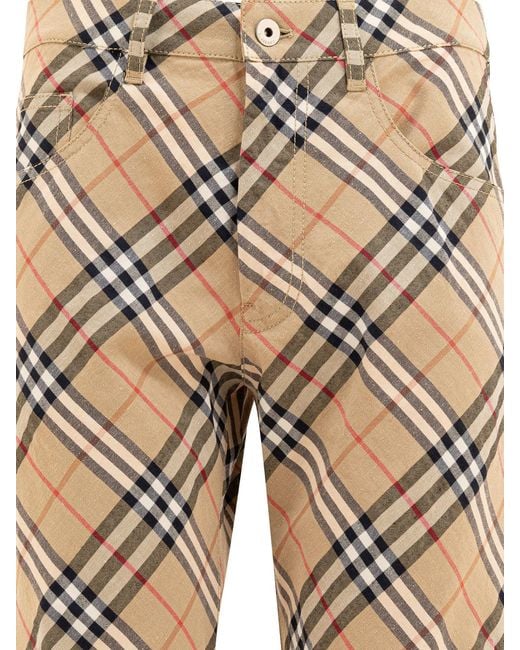 Burberry Natural "Check" Cargo Trousers