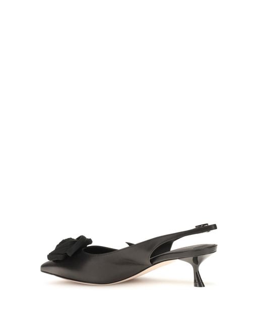 Roger Vivier Black Rose Vivier Slingback Pumps