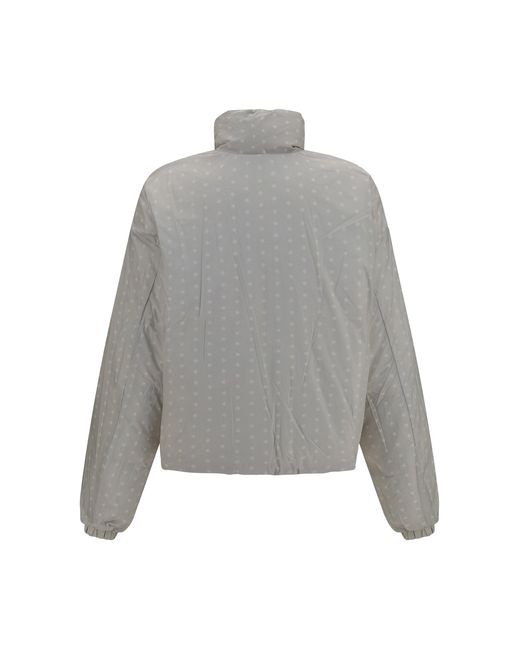GONGDID DESIGN Gray Reversible High-Neck Puffer Jacket
