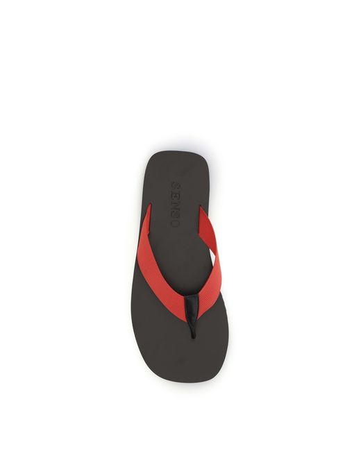 Senso White Xylon Flip-Flop Sandals Tomato