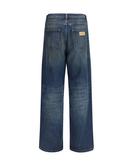 MM6 by Maison Margiela Blue Five-Pocket Pants