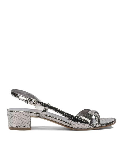 Roberto Del Carlo Metallic Goat Leather Sandals