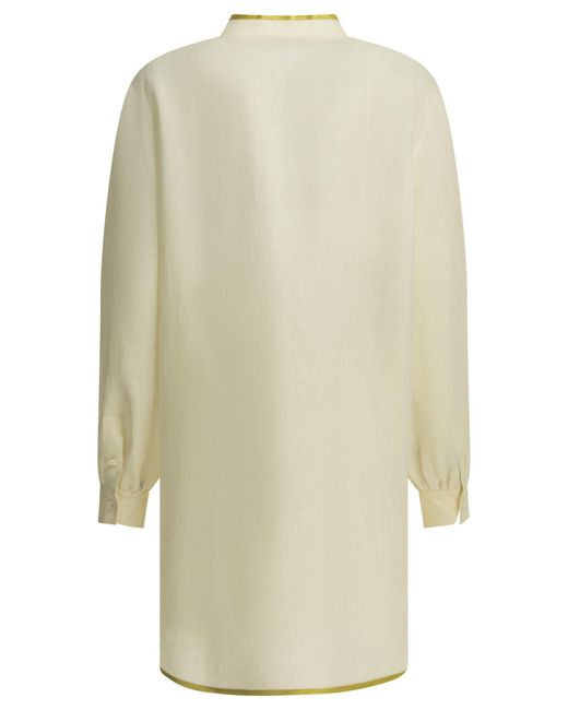 Valentino White Embroidered Chemisier Short Dress