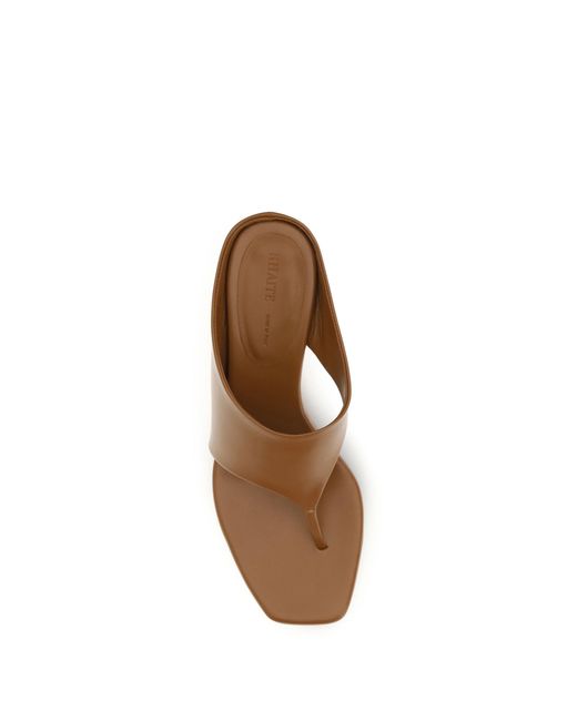 Khaite Brown Mule Sandals Marlow