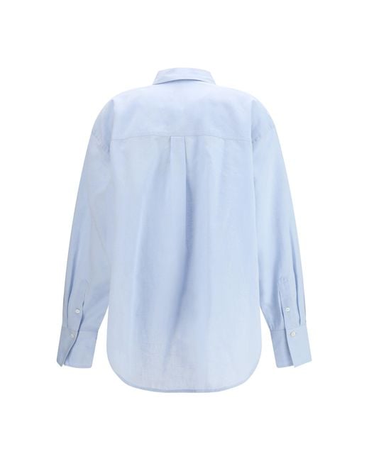 Totême Blue Oversized Summer Shirt