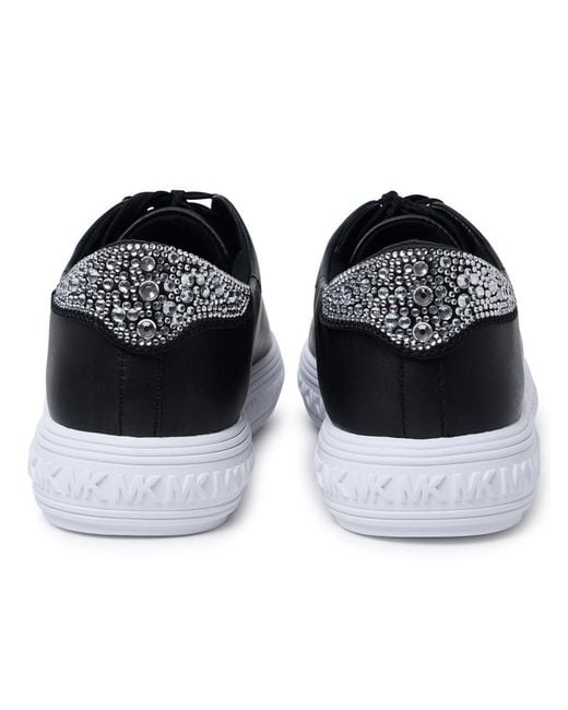 MICHAEL Michael Kors Black 'Grove' Leather Sneakers