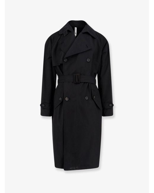 Hevò Black Motolese Nylon And Cotton Trench for men
