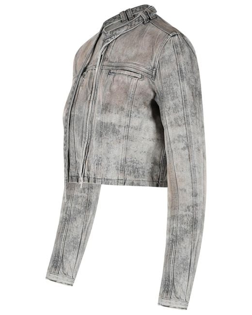 DIESEL Gray 'Saphix' Cotton Blend Jacket