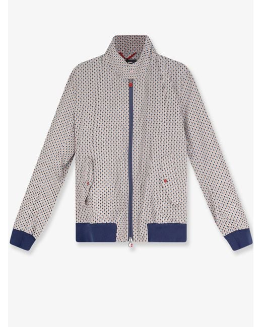 Kiton Gray Nylon Jacket Multicolour for men