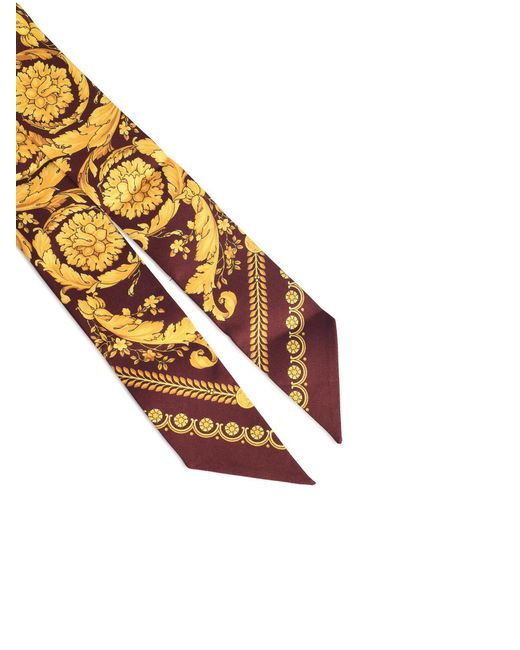 Versace White 'Baroque' Silk Lavallière