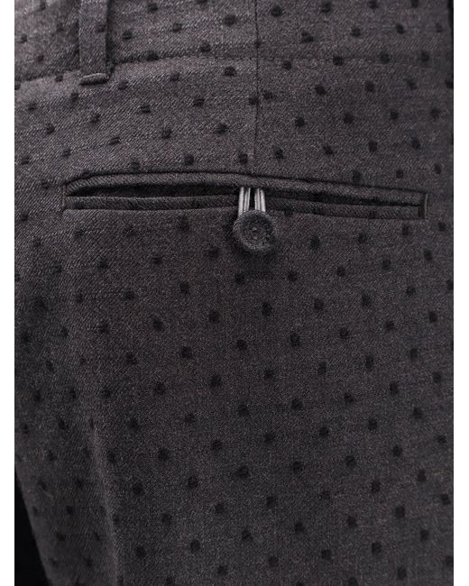 Dior Blue Dior Polka-Dots Virgin Wool And Alpaca Jacquard Trousers for men