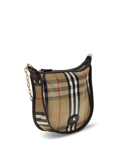 Burberry White Mini Highlands Chain Shoulder Bag