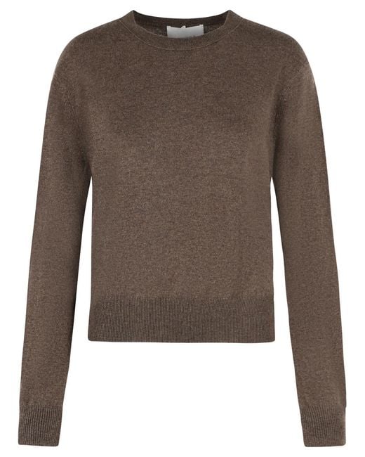 Lisa Yang Brown 'Greer' Dark Truffle Cashmere Sweater