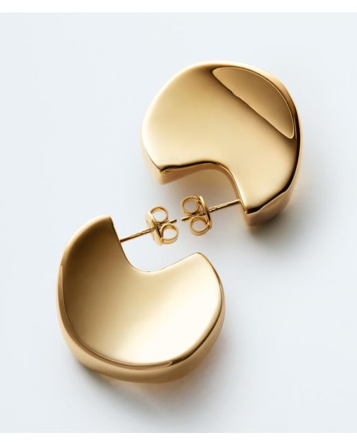 Bottega Veneta Metallic Disc Earrings