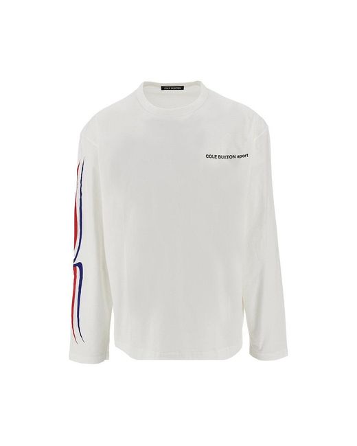 Men's White Sport' Long-Sleeved T-Shirt