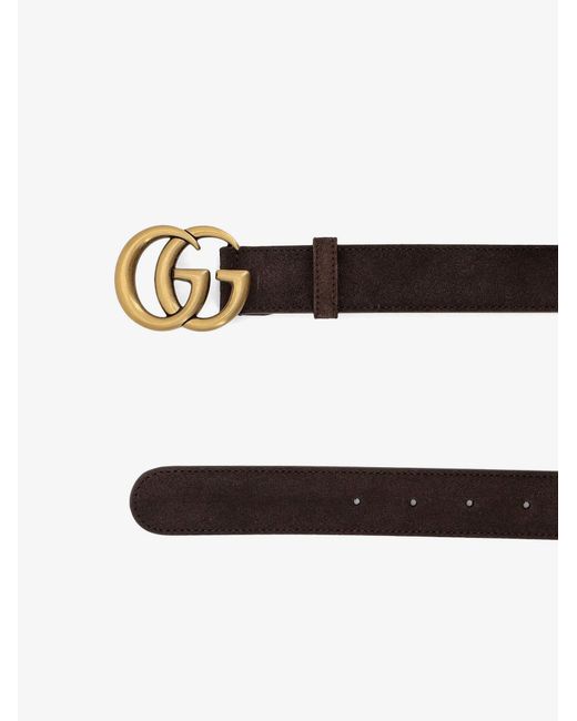Gucci White Suede Belt for men
