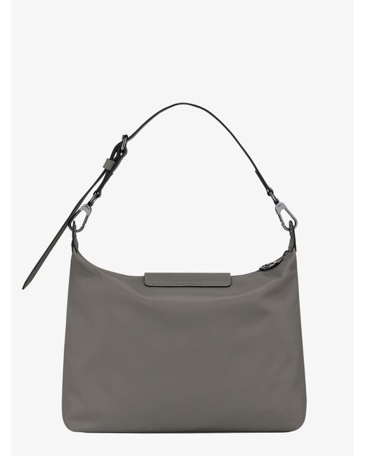 Longchamp Gray Le Pliage Xtra M Leather Shoulder Bag