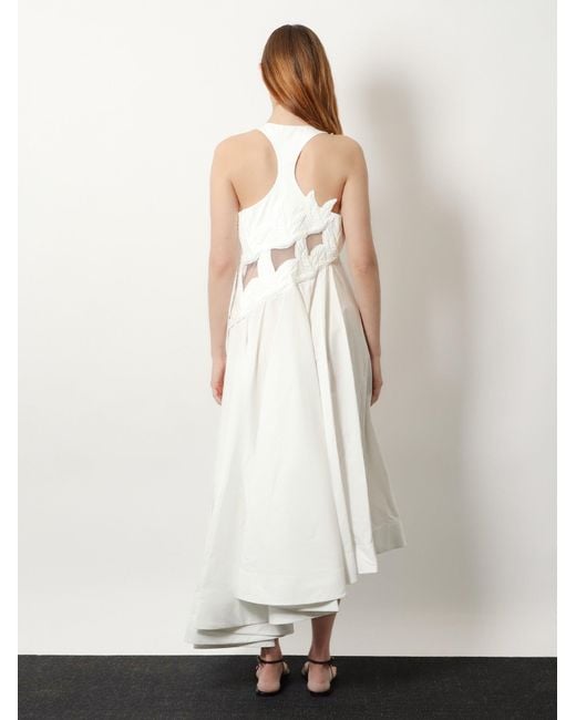 Zimmermann White Luna Applique Cotton Dress