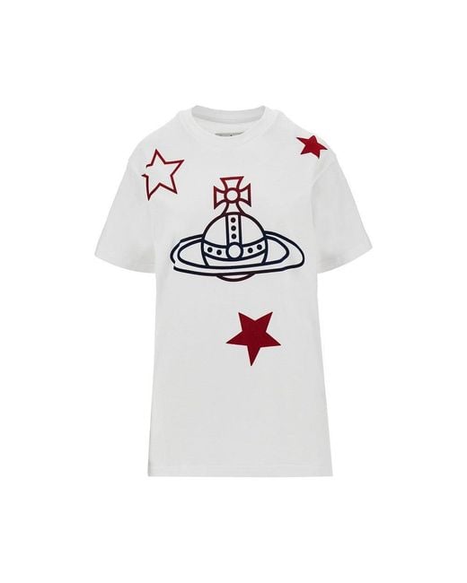 Vivienne Westwood White 'Orb And Stars' T-Shirt