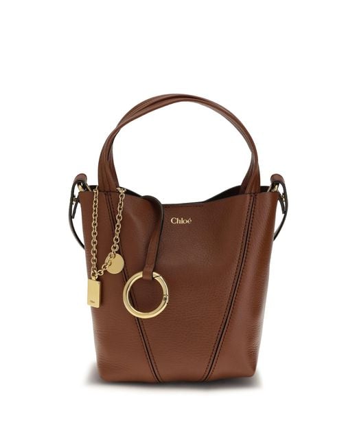 Chloé Brown Chloé Spin Shoulder Bag
