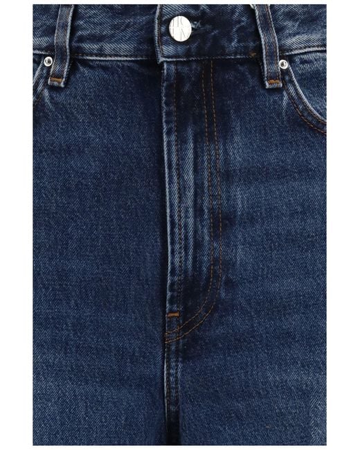 Totême  Blue Wide-Leg Denim Jeans