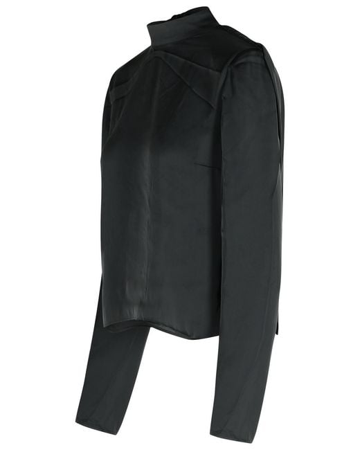 ROTATE BIRGER CHRISTENSEN Black Draped Top