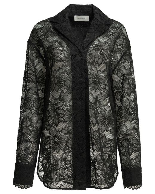 Max Mara Black Casual Lace Shirt