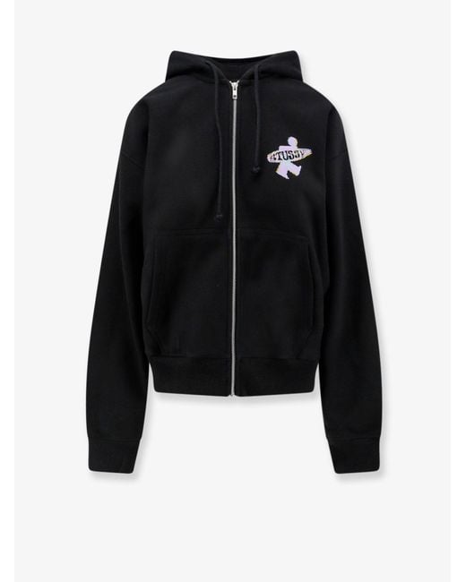 Stussy Black Cotton Blend Sweatshirt for men