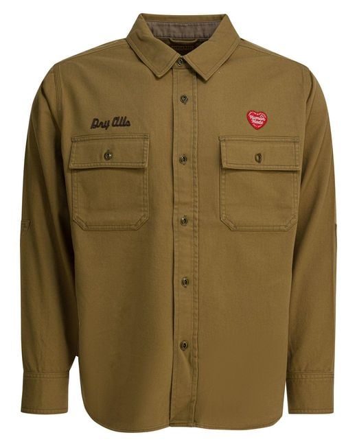 Human Made Green "Work" Overshirt Jacket for men