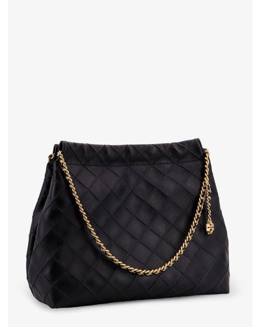 Tory Burch Black Fleming Hobo Leather Bag