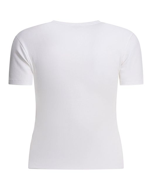 Céline White Cotton T-Shirt With Logo