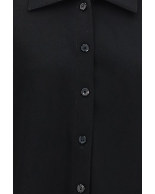 Khaite Black Bodine Wide-Sleeve Shirt