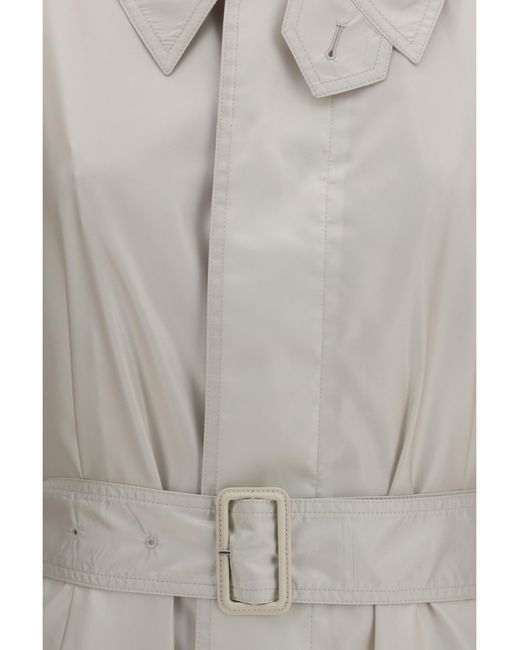 Phoebe Philo Gray Trench Coat Cotton Twill