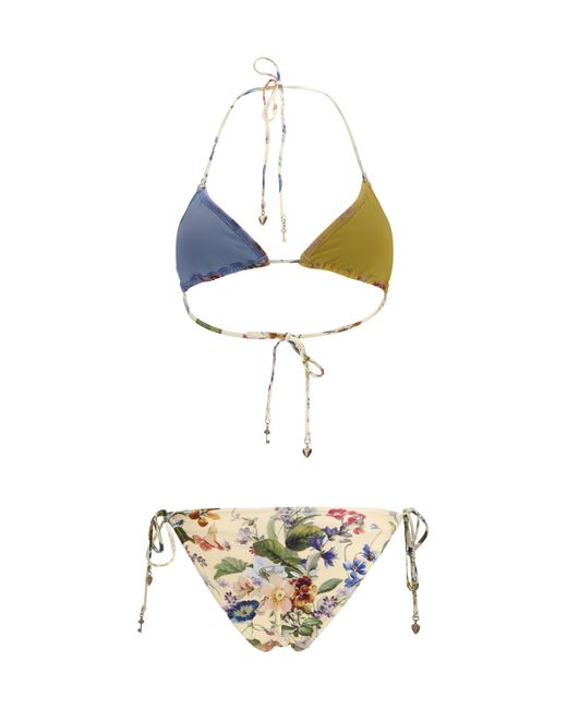 Zimmermann White Patience Spliced Tri Bikini