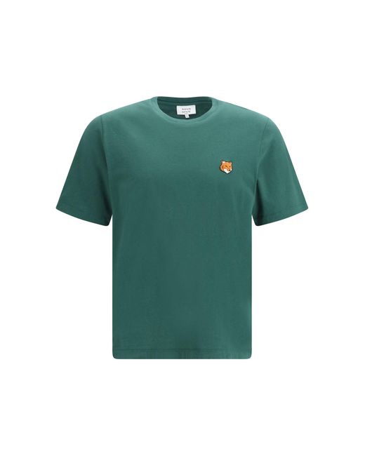 Maison Kitsuné Green T-Shirt Fox Head for men