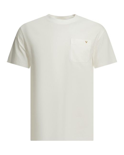 Valentino White Vltn Crew-Neck T-Shirt for men