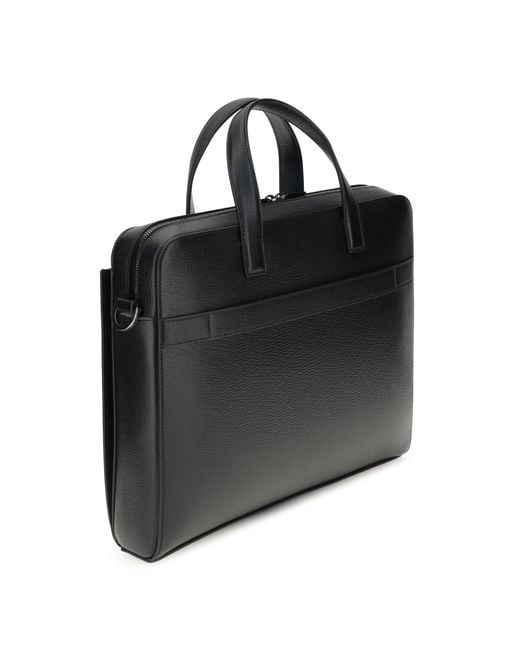 Ferragamo Black Gancini Business Handbag for men