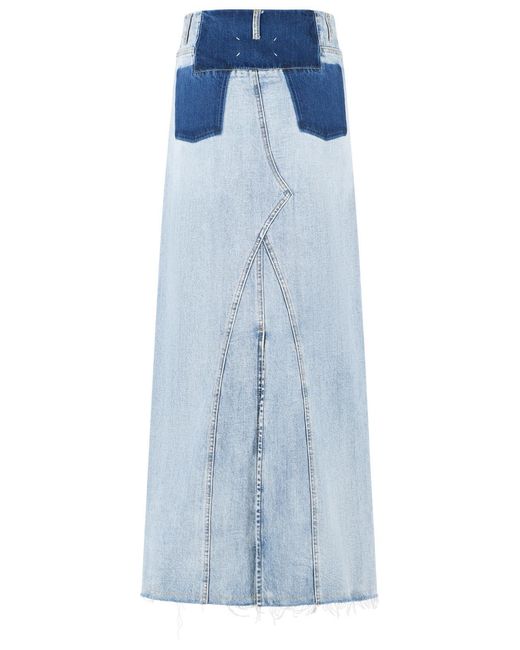 Maison Margiela Blue Light Denim Maxi Skirt