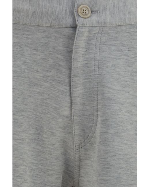 Brunello Cucinelli Gray Cargo Bermuda Shorts for men