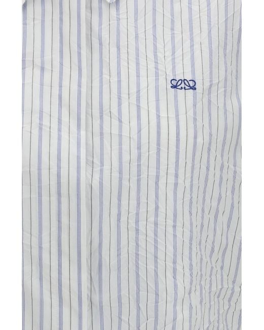 Loewe Gray Short-Sleeved Striped Shirt