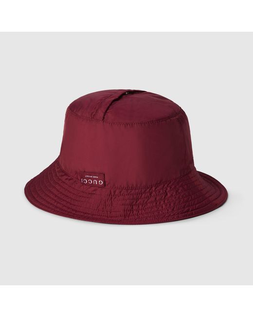 Gucci Red Gg Reversible Bucket Hat