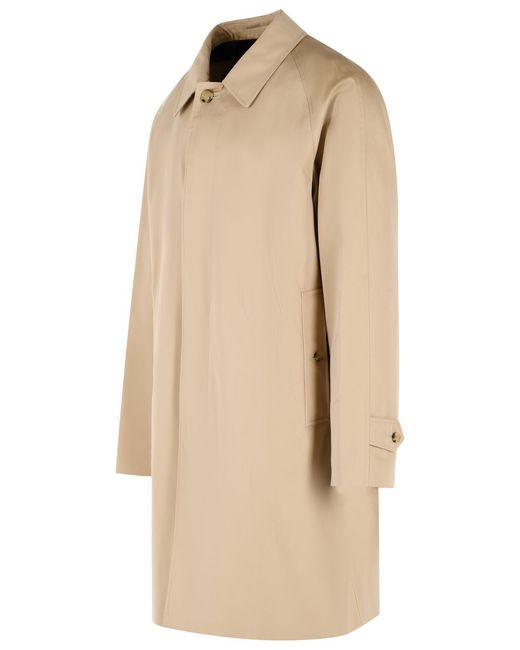 Burberry Natural 'Camden' Midi' Cotton Trench Coat for men