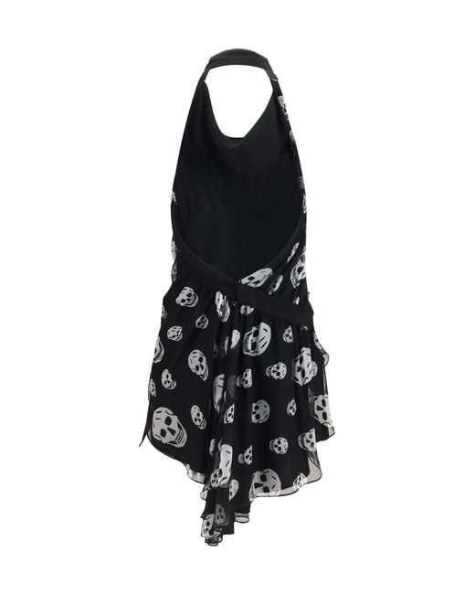 McQueen Black Halter Silk Scarf