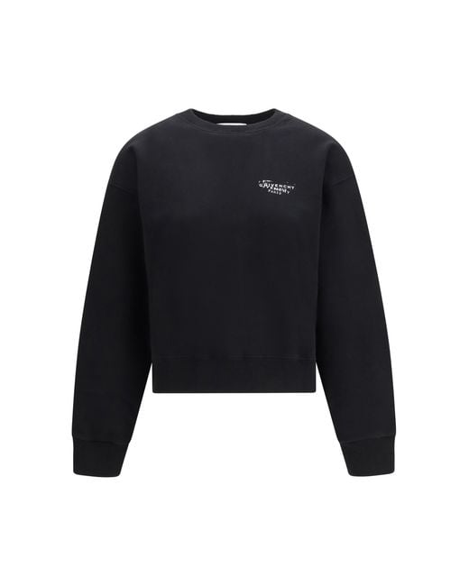 Givenchy Black Logo Brushed Fabric Sweatshirt