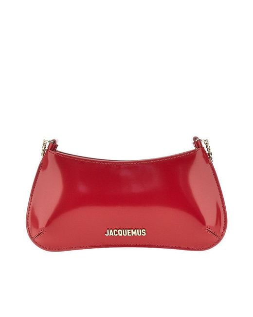 Jacquemus Red Small 'Bisou Chaine' Leather Bag