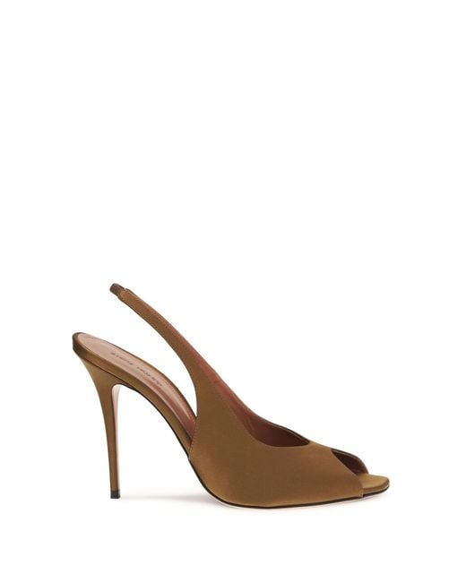 AMINA MUADDI Brown Kristina Slingback Sandals