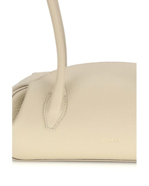 Yuzefi White Mini Oyster Shoulder Bag