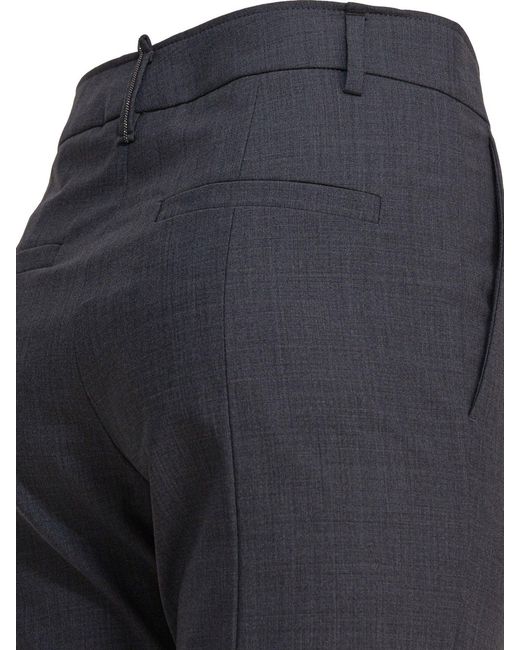 McQueen Blue Wool Pants