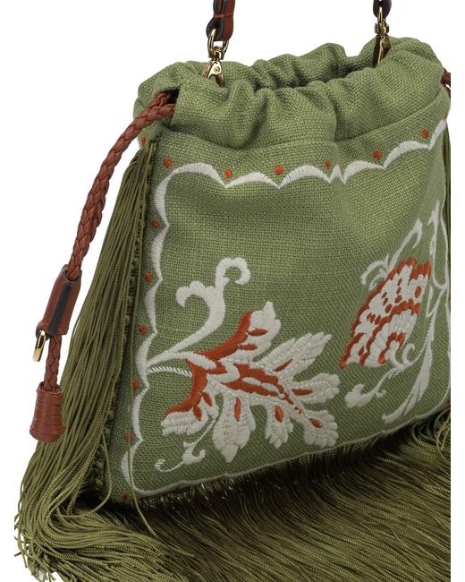 Etro Green Kalispera Small Hand Bag