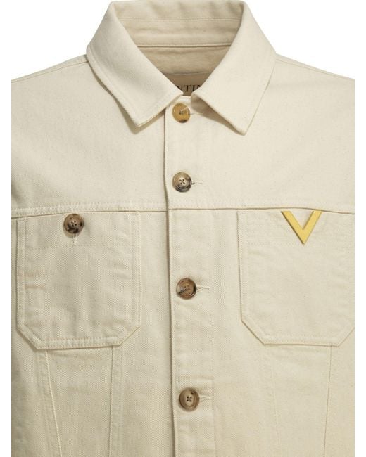 Valentino Natural "Genie Bull Reverse" Denim Jacket